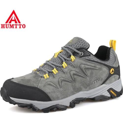 Promotion Winter Genuine Leather Hiking Shoes Lightwei Outdoor Trekking Boots Lace-up Climbing Mens Sneakers Men Male Walking