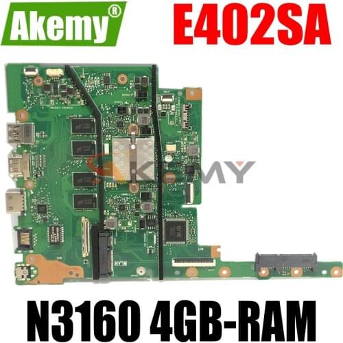 AKEMY E402SA Laptop Motherboard For ASUS E402SA E402S (14 inch) Original mainboard 4GB-RAM N3160 CPU