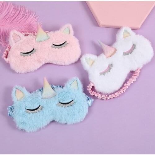 Cartoon Unicorn Eye Mask Variety Sleeping Mask Plush Eye Shade Cover Eyeshade Relax Mask Suitable for Travel Home Party Gifts