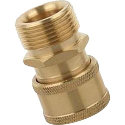 2pcs Brass Pressure Washer Accessories Quick Connector Fitting M22 x 1.5mm Male & M22 x 1.5mm Female Set