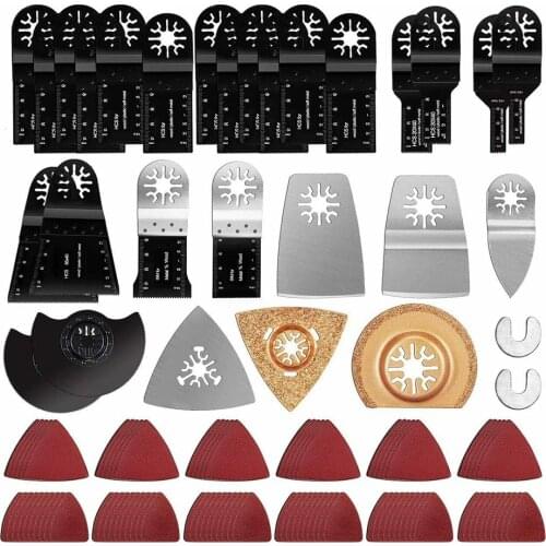 120Pcs Oscillating Multi Tool Saw Blades Set Kit For Dewalt Fein Bosch Milwaukee Multi Tool Kits Abrasive Tool Accessories