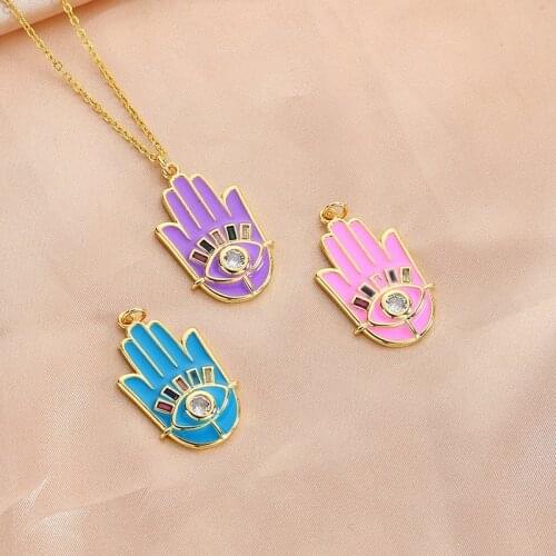 2021 New Arrivals Color Eye Pendant Necklace For Women Trendy Fashion Personality Jewelry Party Gift