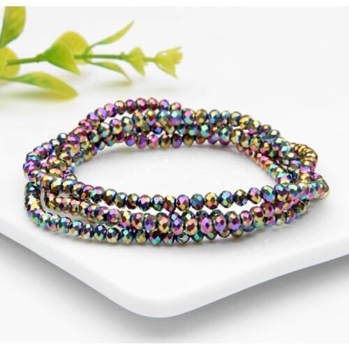Hesiod New Adjustable Multilayer Colorful Beads Bracelet Bangle for Women