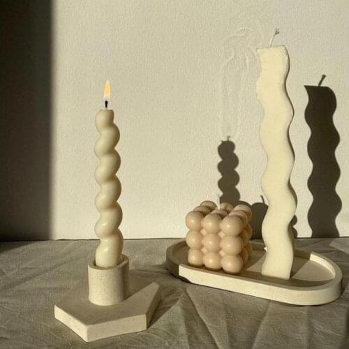 New Type Spiral Twisted Candle Mold Creative Handmade Aromatherapy Candle Making Tool Practical Exquisite Gift Silicone Mold