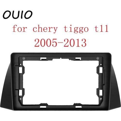 OUIO 9 inch car dashboard Double Din DVD frame decoration kit dashboard panel suitable for chery tiggo t11 2005-2013 frame