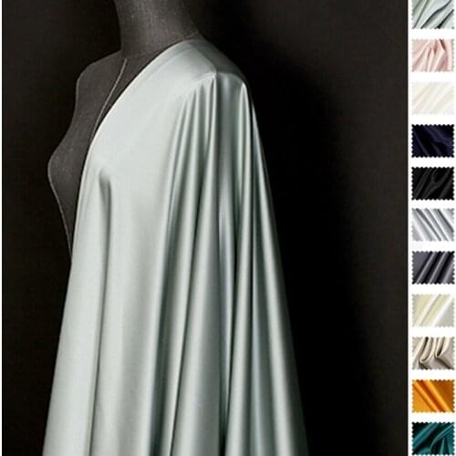 110CM 30MM Weight Solid Color Heavy Silk Satin Fabric for Summer Spring Suit Dress Jacket Coat DE1416