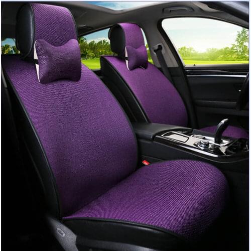 Linen Universal Car Seat Cover Set for volkswagen ford focus 2 audi a3 chevrolet cruze skoda octavia auto accessorie car styling