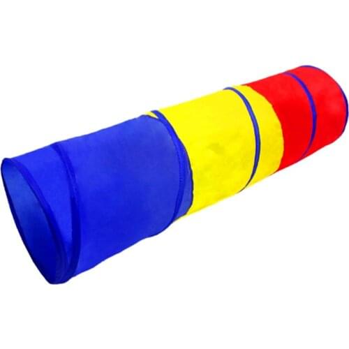 Portable Kids Tunnel Tents Three Color Indoor Kids Play House Tent Folding Outdoor Tube Crawling Game To The Tent Tunnel Toys