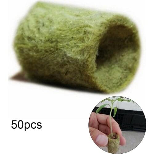 50 pcs Single Hole Grow Media Plug Starter Cubes Plant Hydroponic Propagation Transplanting Seedling Soil Garden Tool