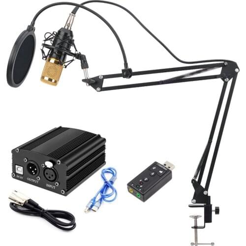 BM800 Professional Condenser Microphone Studio Microphone Vocal Recording KTV Karaoke Microphone Mic Stand For Computer