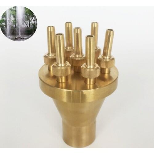 Factory Direct 1" 1.5" 2" Center Straight Fountain Nozzles Copper Brass Garden Pool Outdoor Music Water Features Fountains