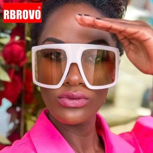 RBROVO Oversized Sunglasses Women 2021 Eyeglasses for Women/Men Brand Designer Glasses Women High Quality Lentes De Sol Mujer