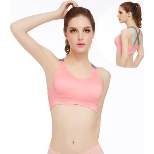 Fitness Sports Bra For Women Top For Fitness Women Push Up Cross Straps Yoga Running Gym Femme Padded Underwear Sports Lingerie