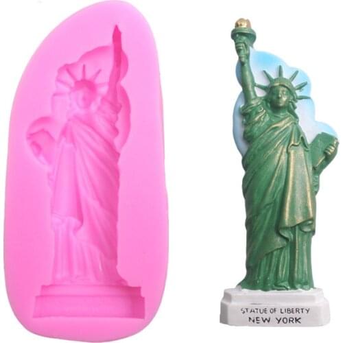 Statue of Liberty Silicone Fondant Chocolate Resin Sugarcraft Aroma Stone Ornaments Mold For Pastry Cup Cake Decorating