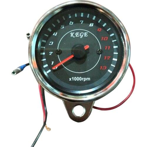 12V Universal Motorcycle Tachometer Meter LED Backlight 13K RPM Shift Motorcycle Digital Tachometer Oil Fuel Lever Gauge