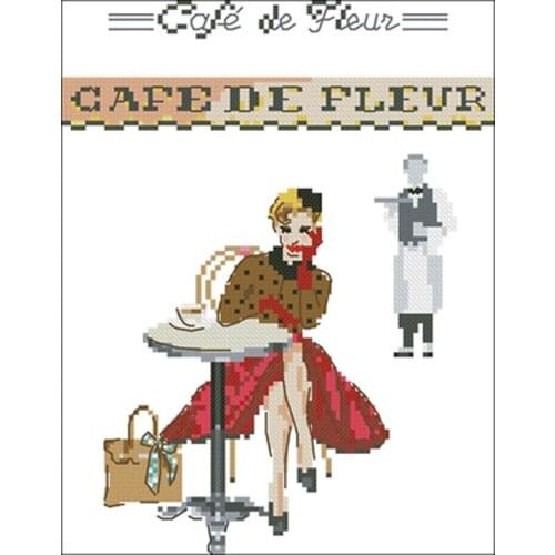 Womans World-Coffee patterns Counted Cross Stitch 11CT 14CT 18CT DIY Cross Stitch Kits Embroidery Needlework Sets home decor