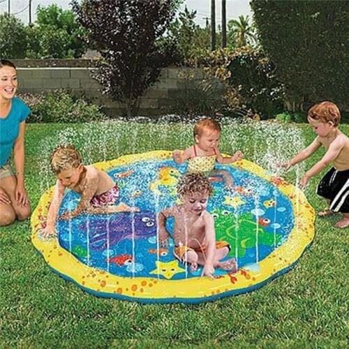 170CM Baby Toys Water Mat Outdoor Play Water Games Beach Mat Lawn Inflatable Sprinkler Cushion Kid Toy Cushion Gift Fun For Kids