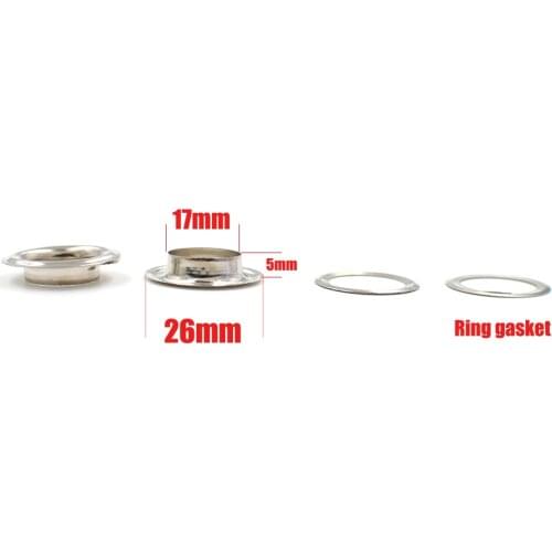 50pcs/lot 17mm Metal hole. Ventilation holes. Eyelets. Silver metal corns. Canopy cloth rope hole. Clothing & Accessories