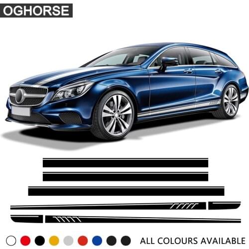 507 Style Door Side Skirt Bonnet Racing Stripe Decal Sticker for Mercedes Benz CLS Class W219 C219 W218 C218 X218 C257 CLS63 AMG