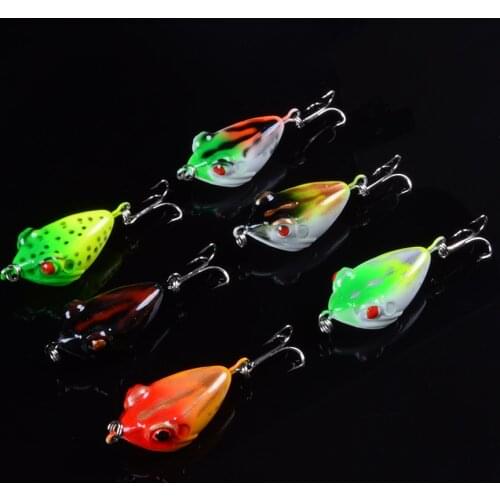 6pcs/lot 4.2cm 6gfishing Lure Minnow lure Crank Lures Mix fishing bait Frog Fishing lures With 3D Eyes