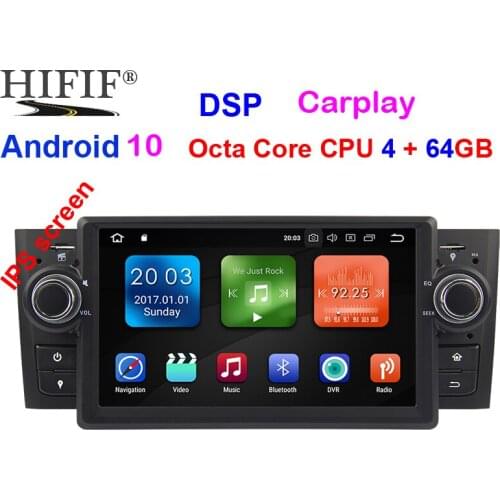 Octa core 4G 64G Android 9 Car radio multimedia player dvd GPS vedio For Fiat/Grande/Punto/Linea car stereo obd2 Steering wheel