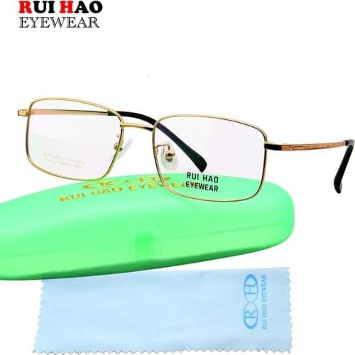 Business Casual Eyeglasses Frame Mens Retro Titanium Glasses Frames Rectangle Optical Spectacles Men 4 Color T-1109