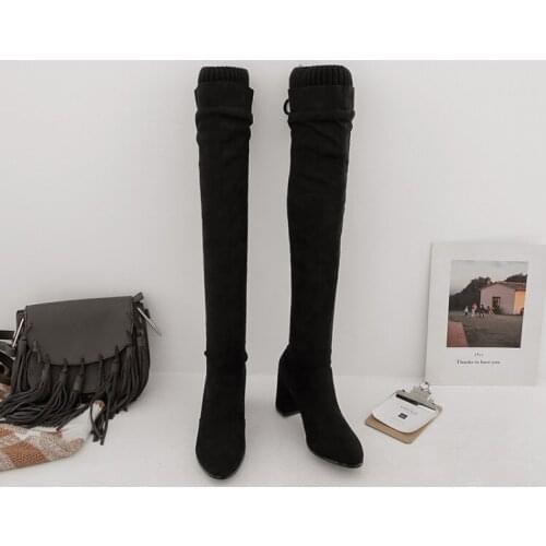 Big Size 9 10 11 12 thigh high boots knee high boots over the knee boots women ladies boots shoes woman winter boots women