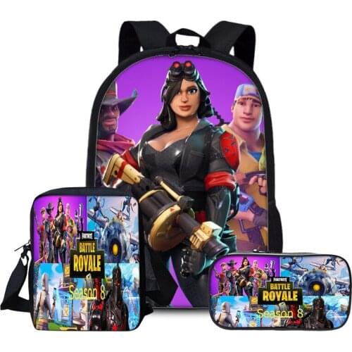 Childrens Schoolbag Hot Game Fortnite Backpack For Primary School Comfortable Laptop Backpack Unisex 3D Cartoon Backpack