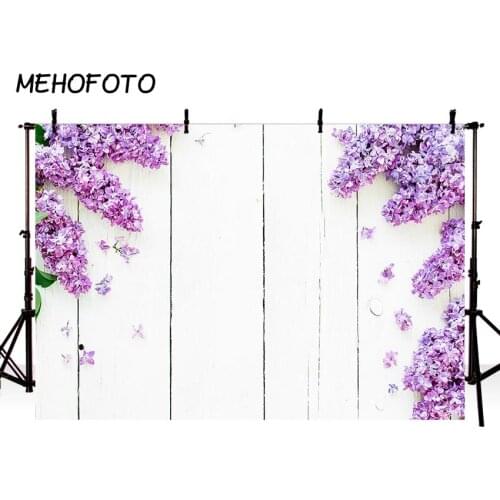 MEHOFOTO White Wood Floor Background for Photography Flower Wooden Wall Decorations Backdrop for Photo Studio Photobooth