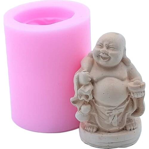 Chinese Buddha Silicone Soap Mold Candle Mold Food Grade Silicone Mold 3D Chocolate Molds