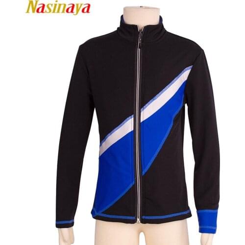 Customized Figure Skating Jacket Zippered Tops for Girl Women Training Competition Patinaje Ice Skating Warm Fleece Gymnastic 40