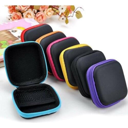500pcs/lot Square Storage Bag Case For Earphone EVA Headphone Case Container Cable Earbuds Storage Box Pouch Bag ZA5350