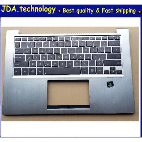 MEIARROW 96%new US keyboard for ASUS UX32 UX32L UX32LA UX32LN US keyboard upper cover Palmrest topcase Backlight