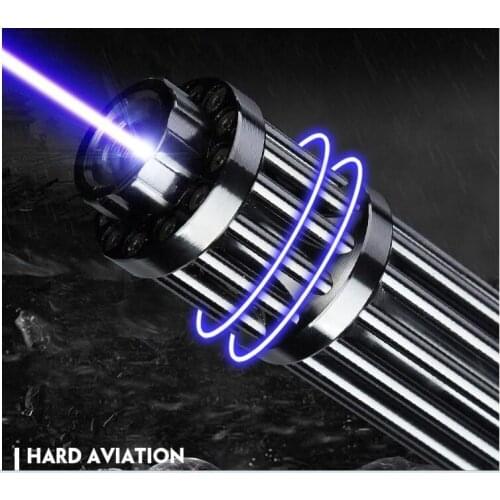 High power Military 100w 100000m Blue laser pointer 450nm Flashlight Light Burning Burn Match Candle Lit Cigarette Wicked