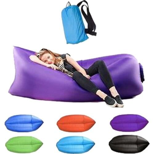 Camping Inflatable Sofa Lazy Bag 3 Season Ultralight Down Sleeping Bag Air Bed Inflatable Sofa Lounger Trending Beach Bag