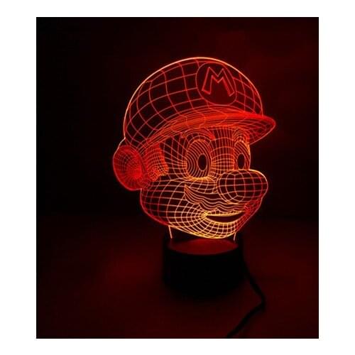 Usb power generation novelty unique led 3d night light cartoon shape table lamp/bedroom table lamp for decorating room