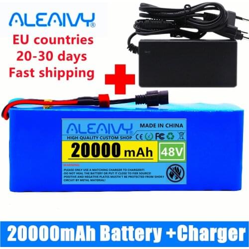 New 48v Lithium Battery 48V 20Ah 1000W 13S3P Lithium ion Battery Pack For 54.6v E-bike Electric Bicycle Scooter With BMS+Charger