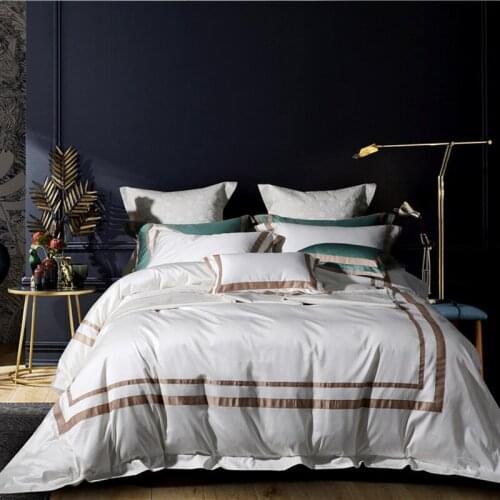 New 1000TC Egyptian Cotton Luxury Bedding set King Queen Size Hotel Bed set Duvet Cover Bedspread set pillowcase 4/6pcs