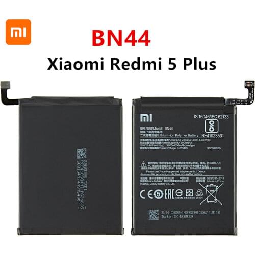 Xiao mi 100% Orginal BN44 4000mAh Battery For Xiaomi Redmi 5 Plus BN44 High Quality Phone Replacement Batteries