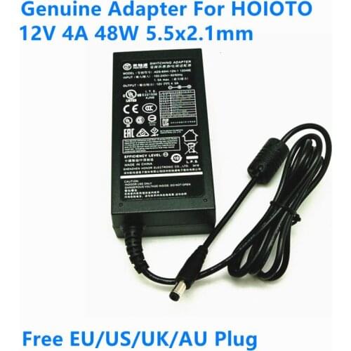 Genuine Hoioto ADS-65HI-12N-1 ADS-65LSI-12-1 Power Supply AC Adapter For Dahua Hikvision Video Recorder 12V 4A 48W Charger
