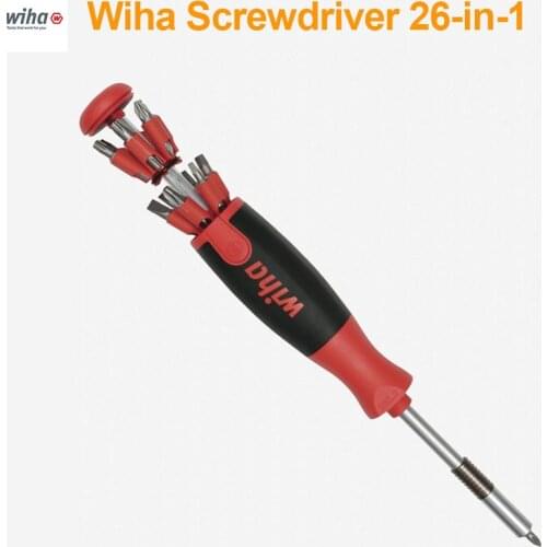 Wiha Screwdriver 26-in-1 Precision Magnetic Bits Hidden Magazine Design Screw Driver Daily Use Tool