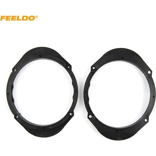 FEELDO 2pcs Car Speaker Spacer Mount Mat Adapter for Mazda Besturn Haima Stereo Speaker Pad Adjusting Washer Rings Trim Kit#6039