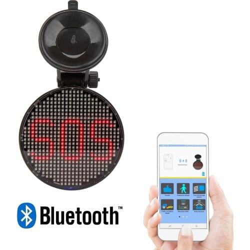 RGB Wireless Car Sign LED Emotion Programmable Message Display Board 1700mah 512 Dots Car Accessories IOS Android and Voice-cont