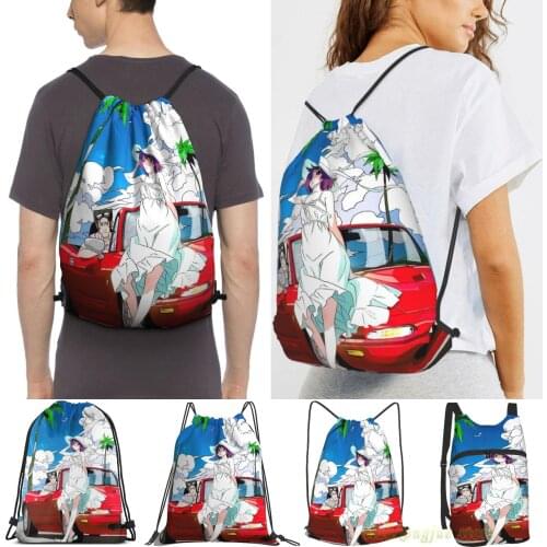 Monogatari Series - Fast Love Men Outdoor Travel Gym Bag Waterproof Drawstring Backpack Women Fitness Swimming Bag