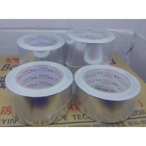 25m width 5cm tape,roofs,walls sunscreen aluminum fiberglass cloth adhesive tape material,fireproof, waterproof ,hot protective