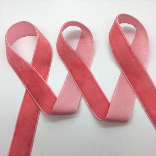 3 yards/lot 3/4"(20mm)Wide Light rose Velvet Ribbon Headband Clips Bow Wedding Decoration