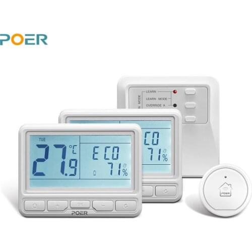 Wireless room controller for underfloor heating digital wifi thermostat programmable App remote 2 pcs thermostats