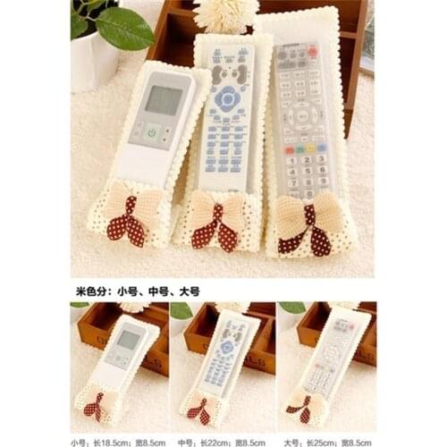 Fabric Lace TV Remote Control Protect Anti-Dust Fashion Cute Cover Bags New AUG889