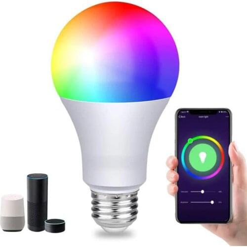 Tuya Smart Light Lamp Wifi Bulb 9W Color Changing RGB LED Bulb E26 AC 110V with Voice Control Work with Alexa Google Home
