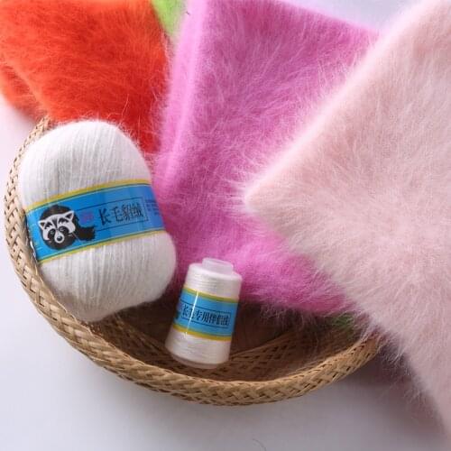 Fashion Luxury Long Plush Mink Cashmere Yarn Warm Fluffy Hand Knitting Yarn for Hand Crocheting Hat Scarves Fancy Yarn for Women